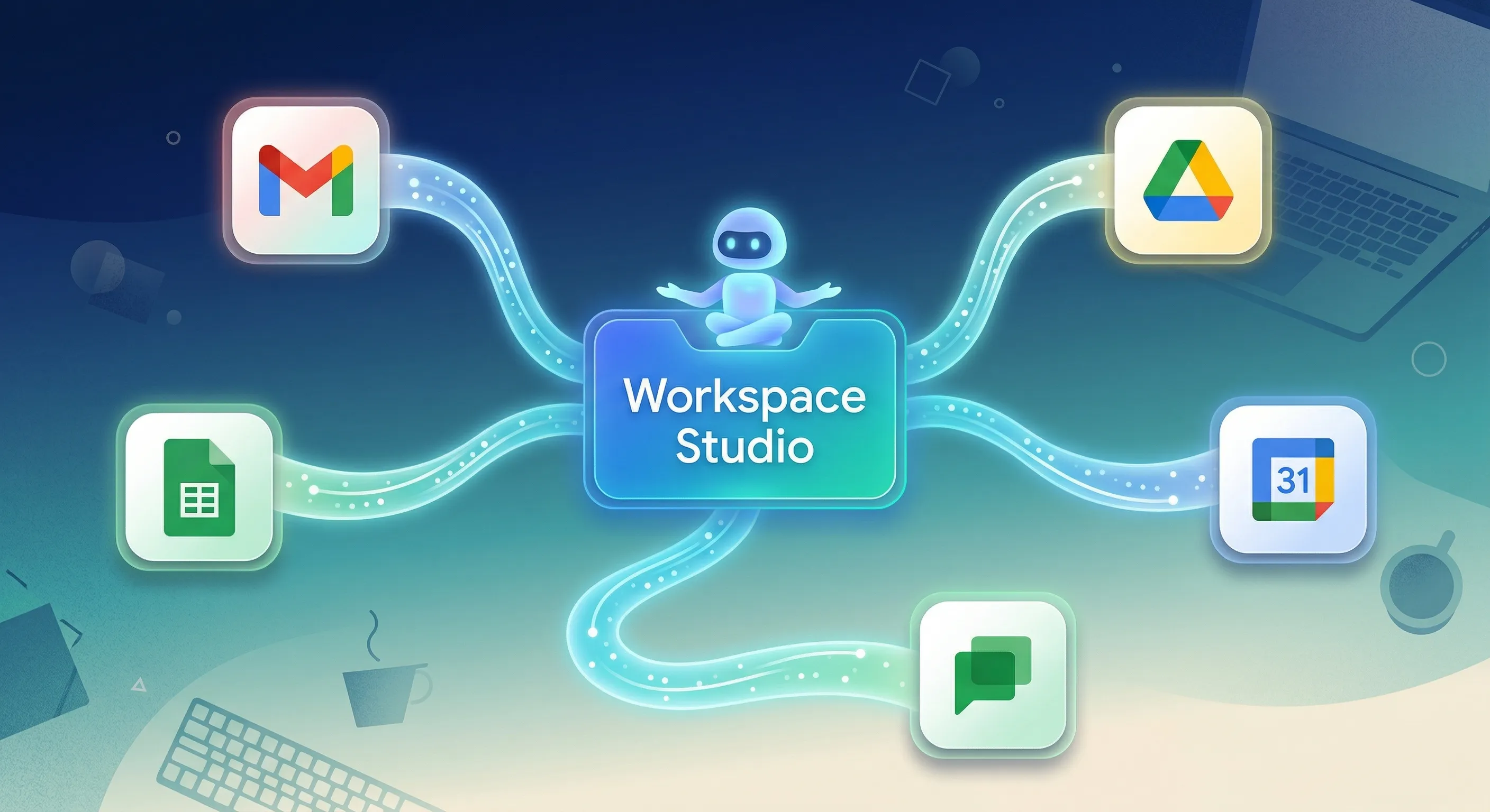 Automate workflows with custom starters and steps, third-party integrations, and webhooks in Workspace Studio